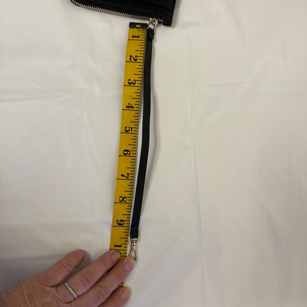 Kate Spade Black Leather Wristlet Card Holder Wallet - Picture 8 of 8